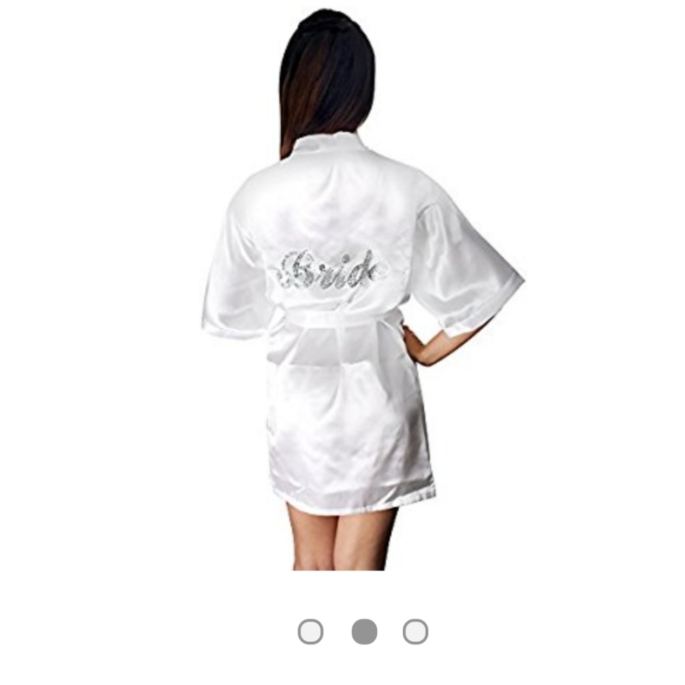 Bride Wedding Rhinestone Robe with belt - Picture 4 of 4